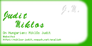 judit miklos business card